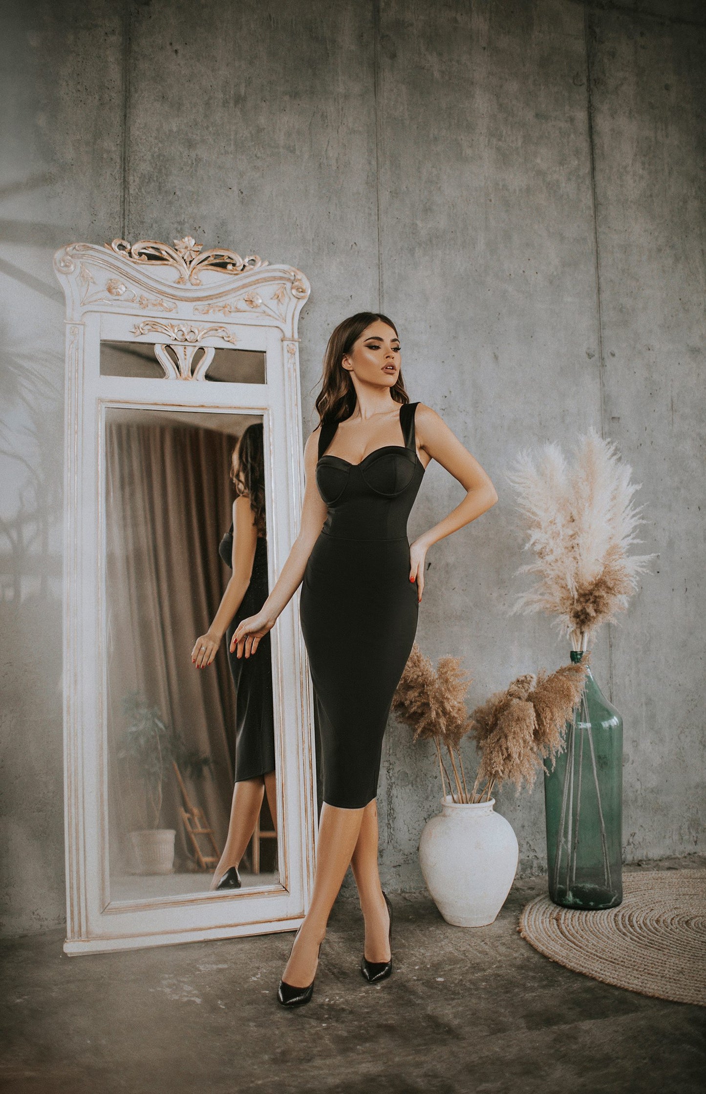 Satin Bodycon Bra Cap Dress | Luxury Women's Fashion – Revana